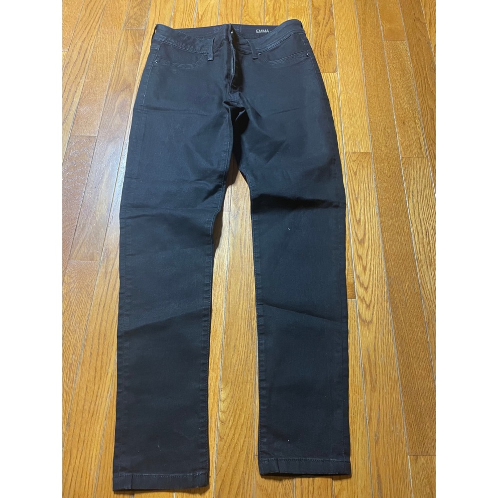 DL1961 Jeans Womens 29 Black Emma Legging Wick Low Rise Denim‎ Straight Zip Fly